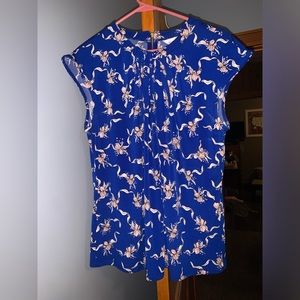 Sleeveless Floral Blouse